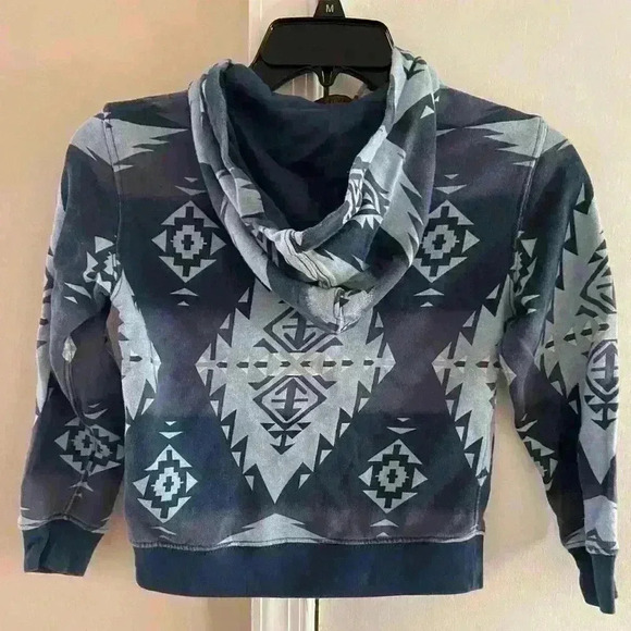 Polo Ralph Lauren Zip Up Hoodie Tribal Aztec Print Size 7 - Picture 5 of 7